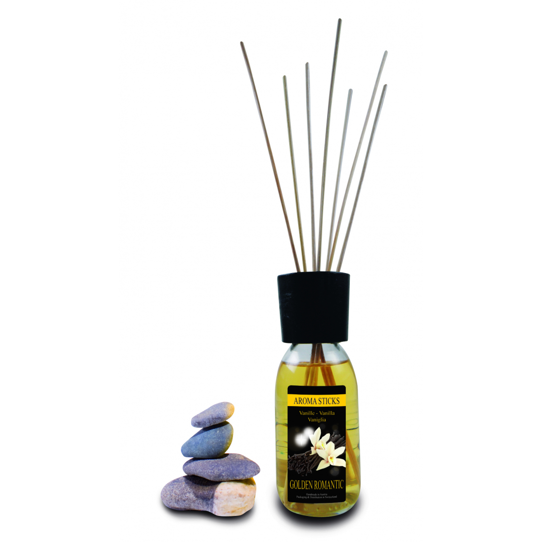 'Golden Romantic Vanilla' Diffuser Sticks - 125 ml