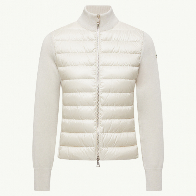 Women's 'Padded Wool Zip-Up' Cardigan