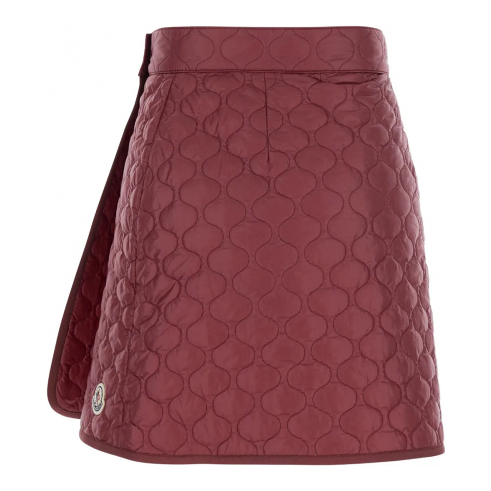 Women's 'Quilted Rubberized-Logo' Mini Skirt
