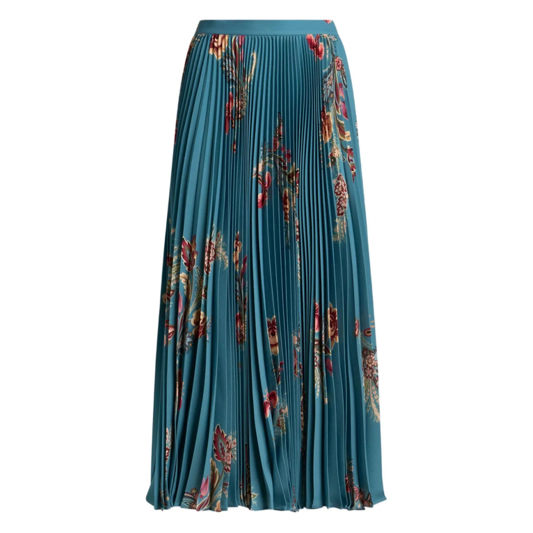Jupe Midi 'Pleated Floral-Print' pour Femmes