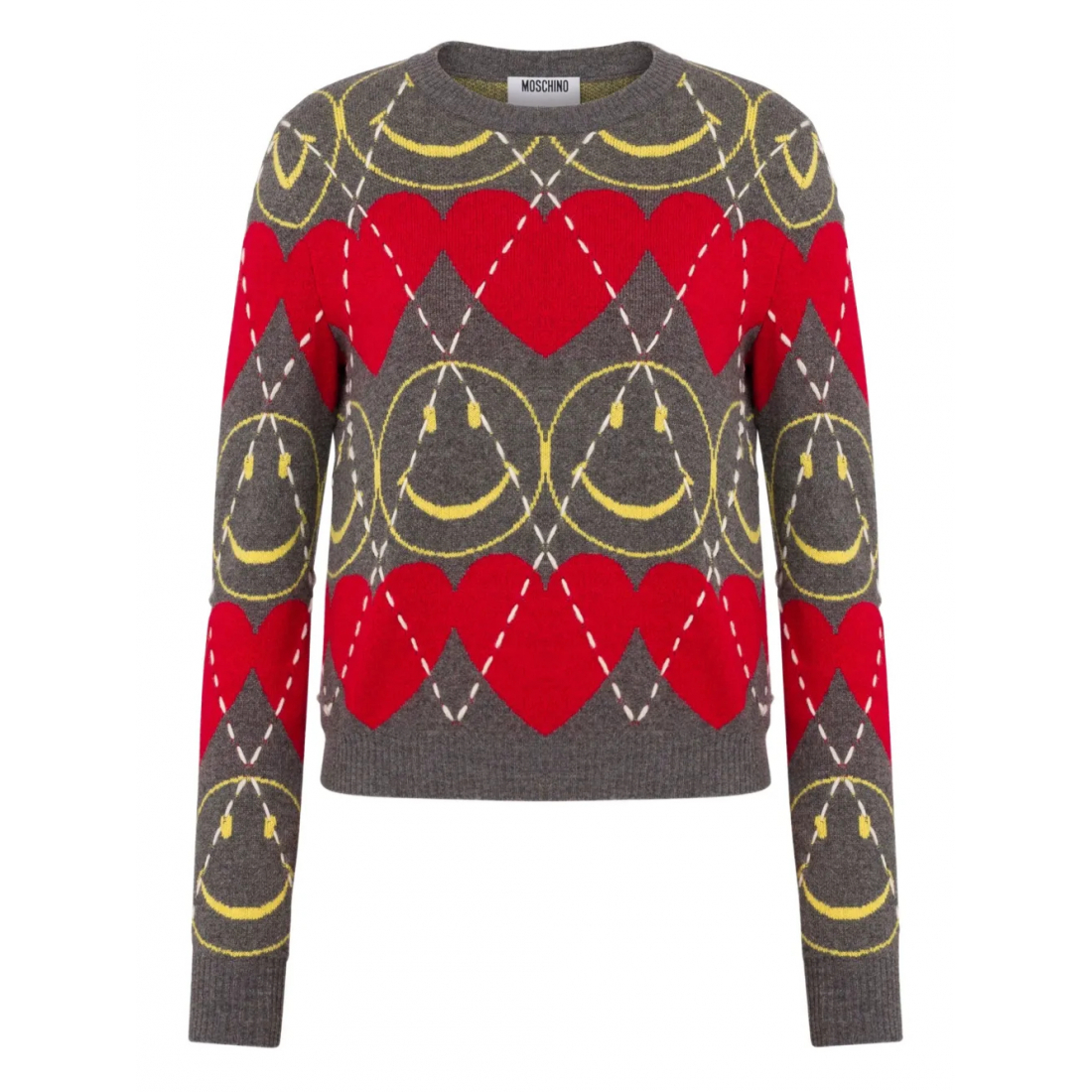 Pull 'Smiley Face-Patterned' pour Femmes