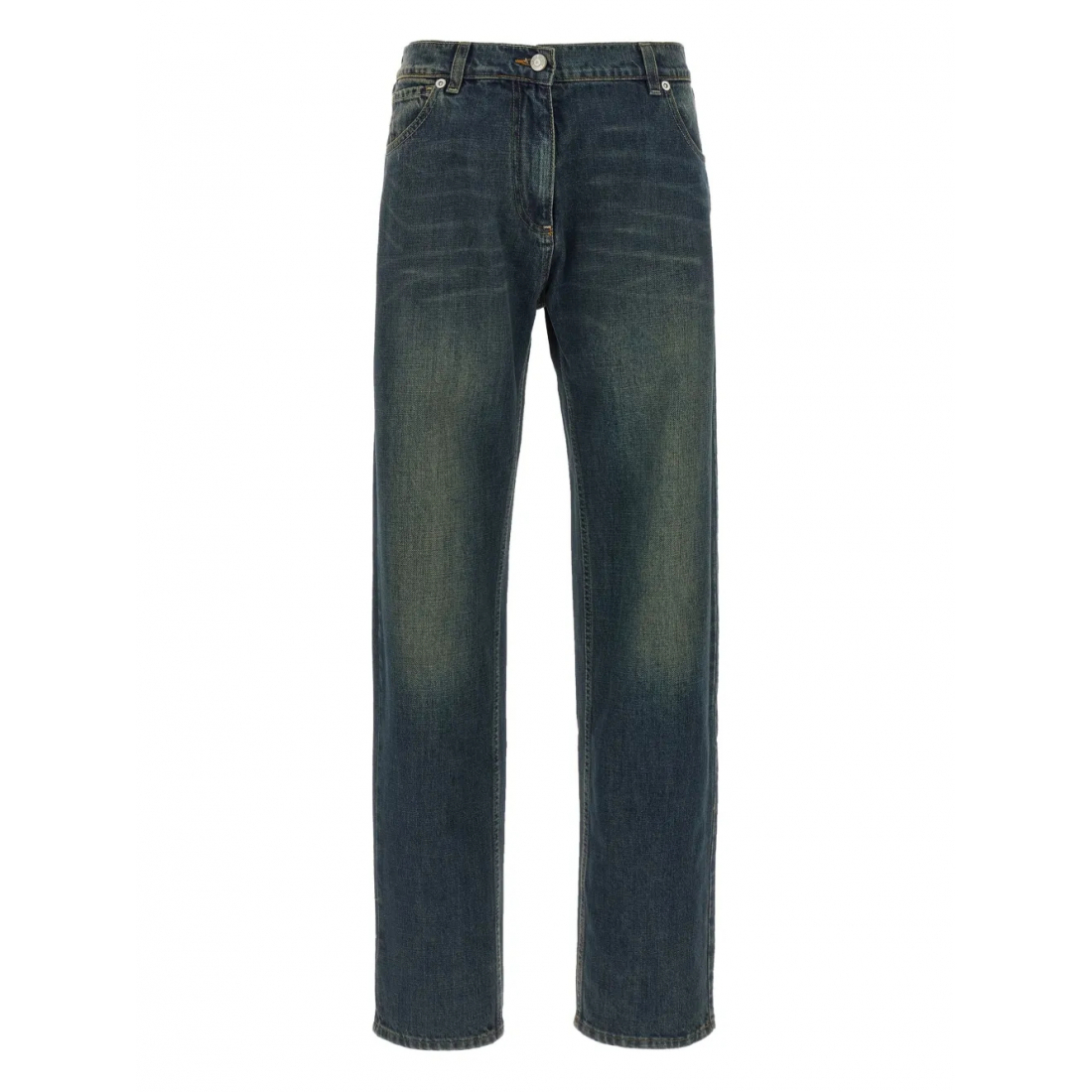 Jeans 'Stonewashed Five-Pocket Straight-Leg' pour Femmes