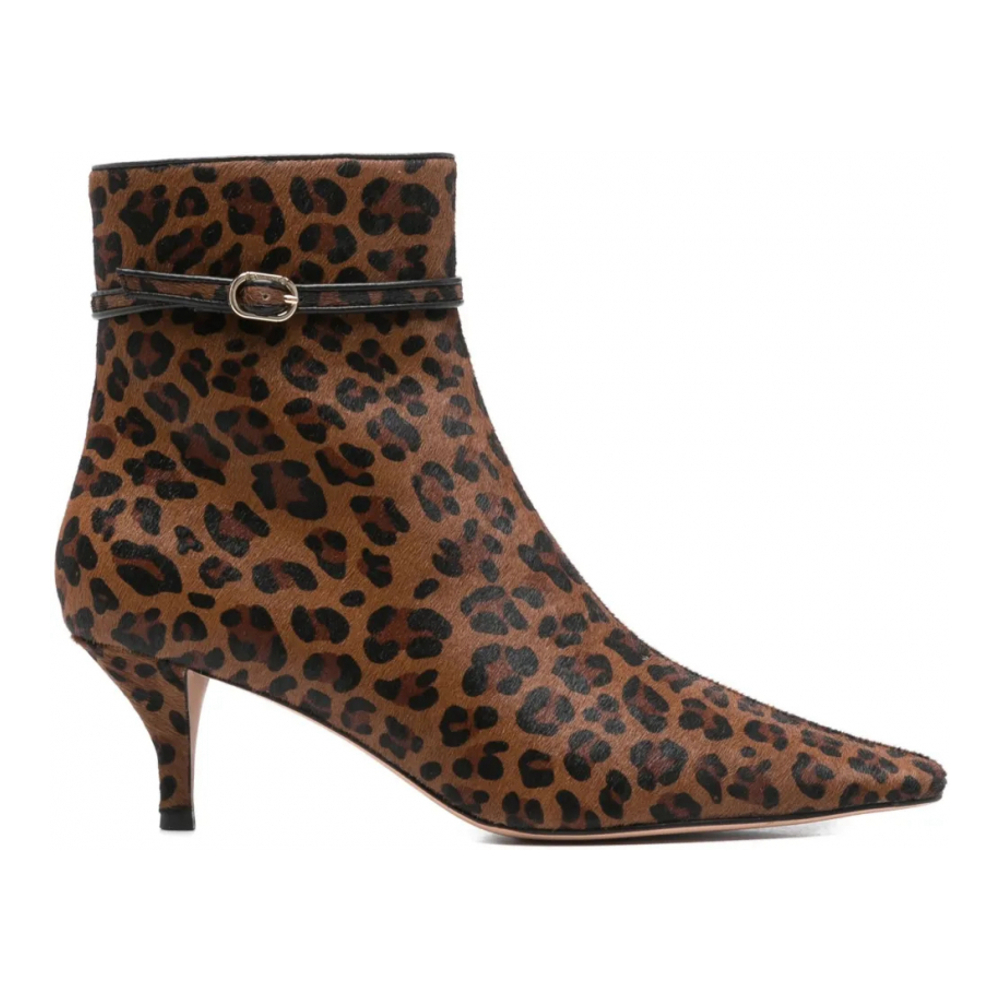 Women's 'Leopard-Print' High Heeled Boots