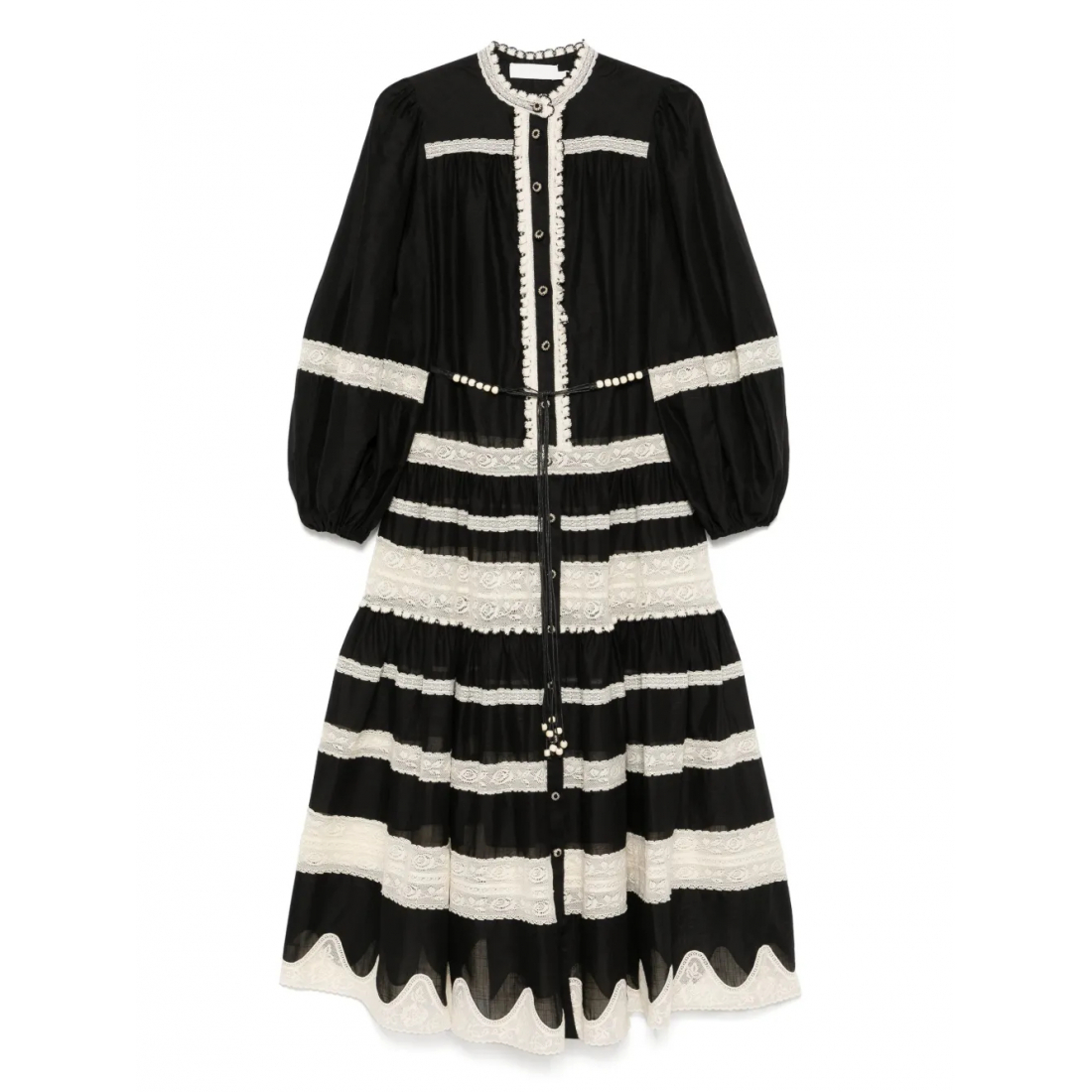 Robe Midi 'Puff-Sleeve' pour Femmes