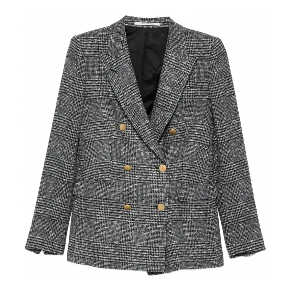 Blazer 'Double-Breasted Checked' pour Femmes