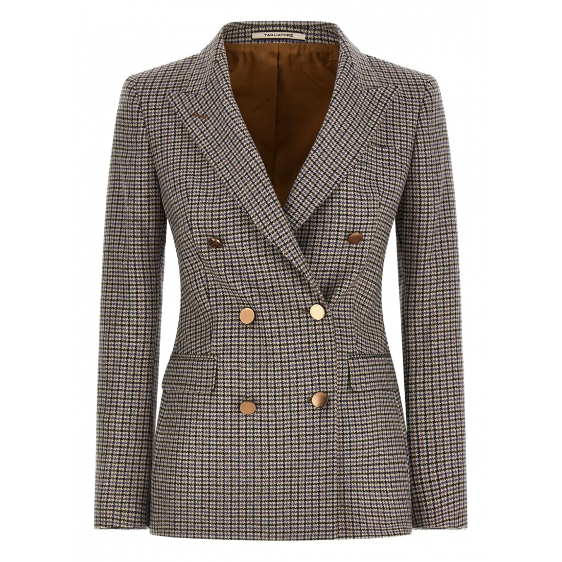 Blazer 'Double-Breasted Houndstooth' pour Femmes