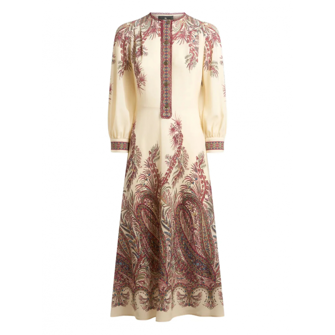 Robe Midi 'Paisley-Print Button-Detailed' pour Femmes