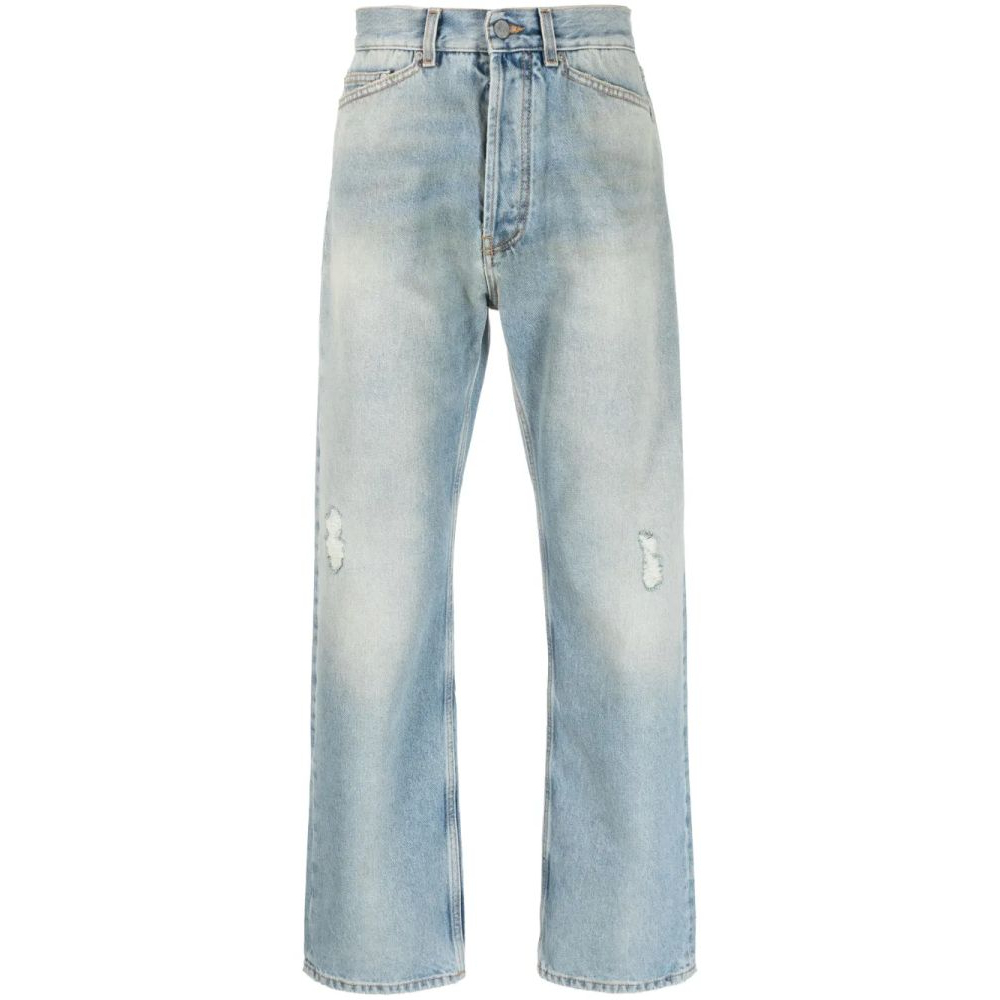 Jeans 'Distressed Straight-Leg' pour Hommes