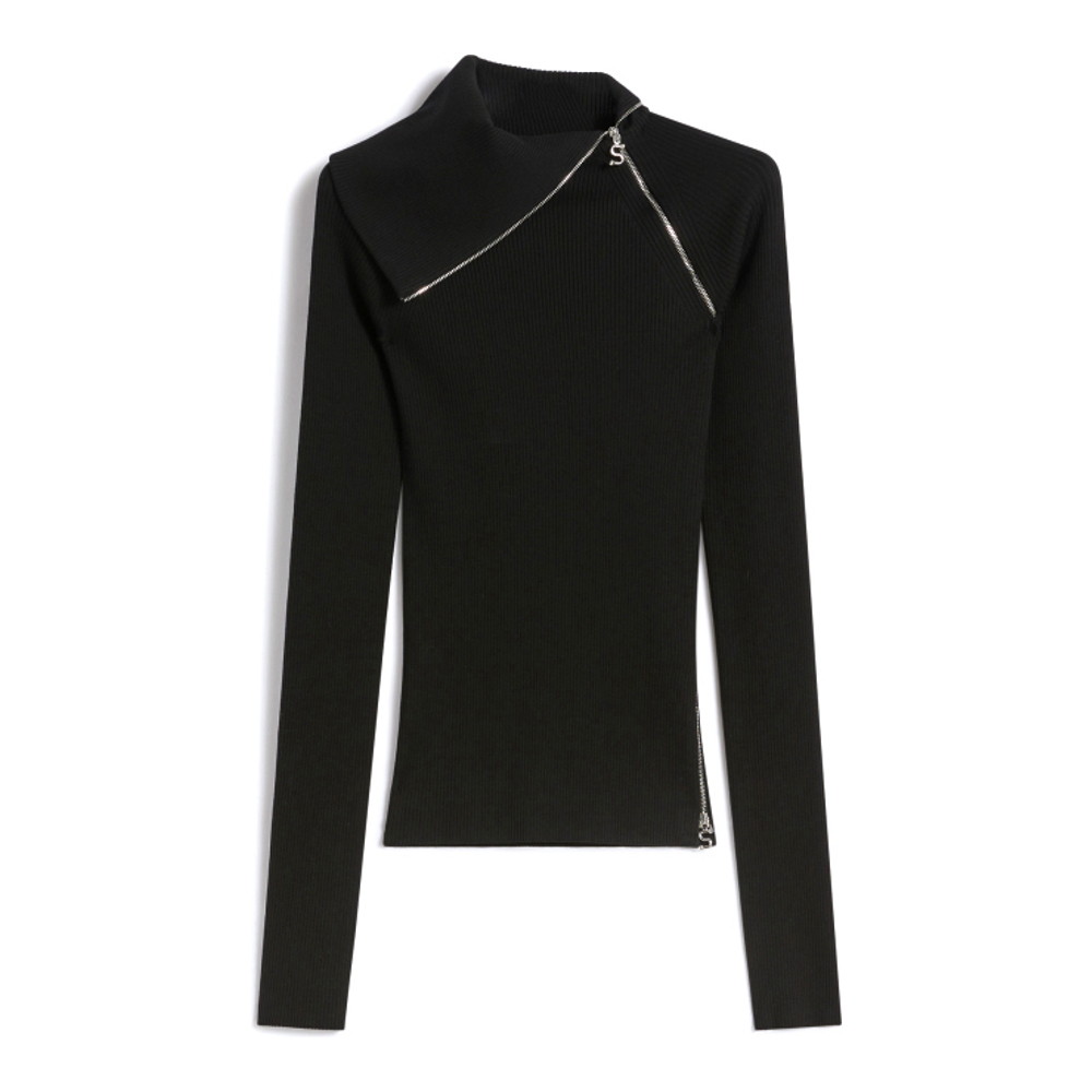 Pull 'With Zip-Up High Neck Detail' pour Femmes