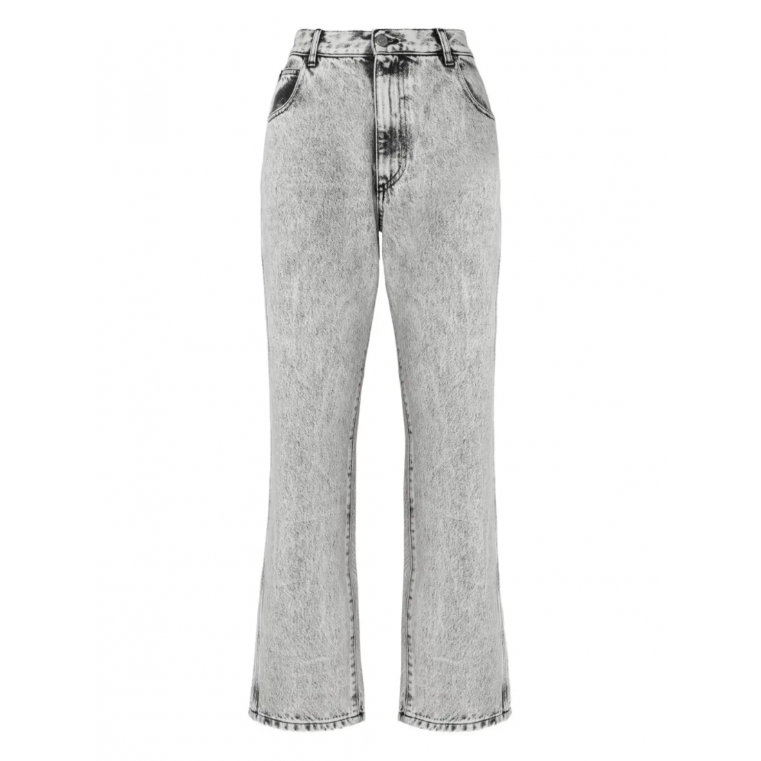 Jeans 'Acid-Wash Logo-Plaque' pour Femmes