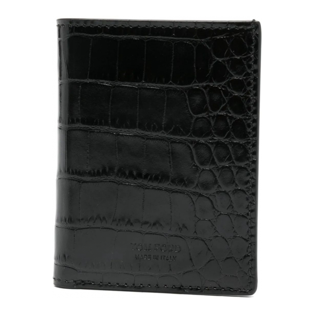 Men's 'Crocodile-Embossed' Card Holder