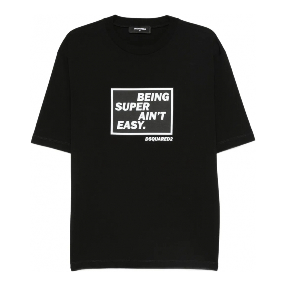 T-shirt 'Slogan-Print' pour Hommes