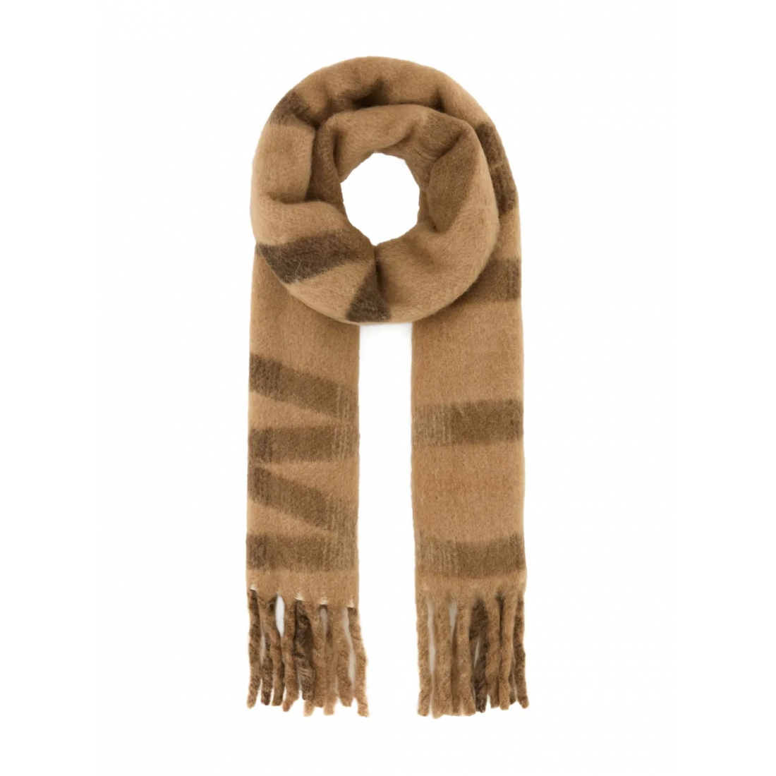 Écharpe en laine 'Esendra Patterned Fringed' pour Femmes