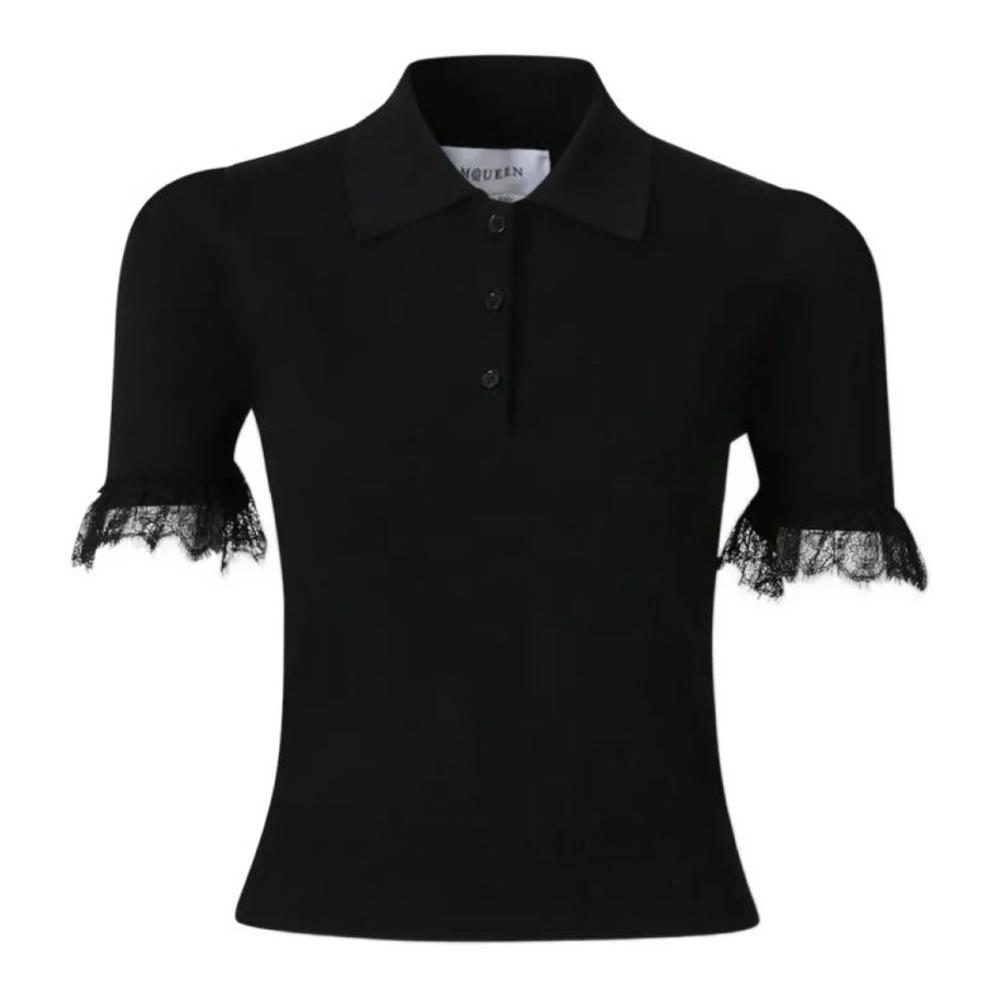 Polo 'Lace-Trim' pour Femmes