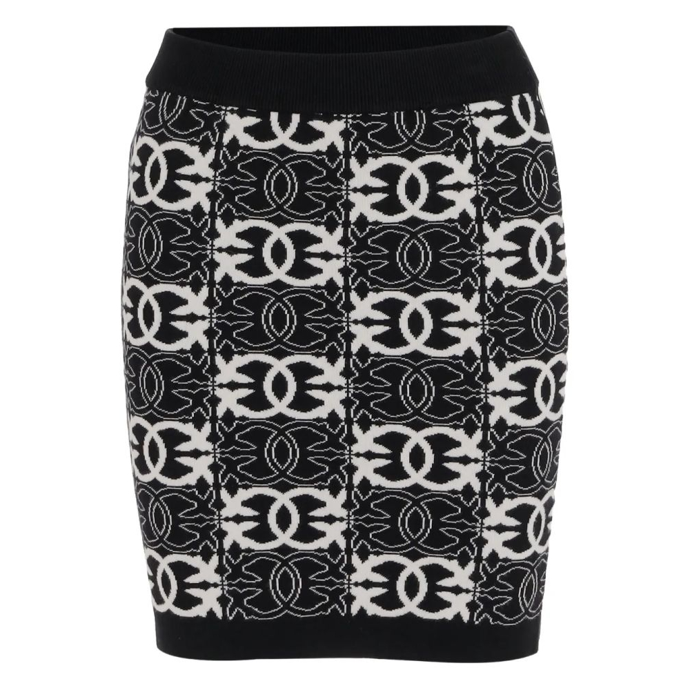 Mini Jupe 'Elasticated-Waistband Logo-Patterned' pour Femmes