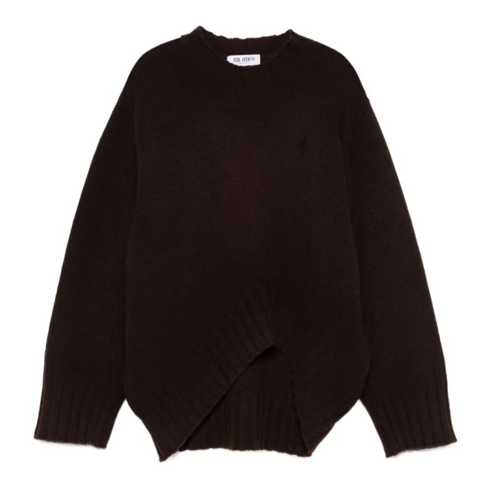 Pull 'Asymmetric Ribbed-Knit' pour Femmes