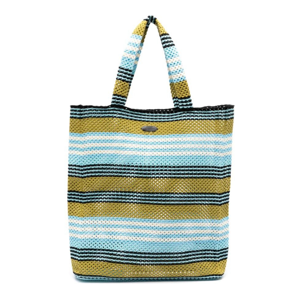 Women's 'Striped Crochet' Tote Bag