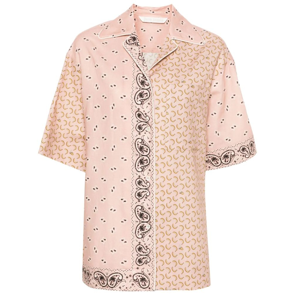 Chemise 'Mix-Print Camp-Collar' pour Femmes