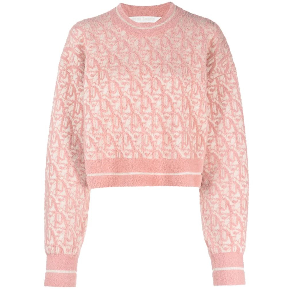 Pull 'Monogram-Jacquard Cropped' pour Femmes
