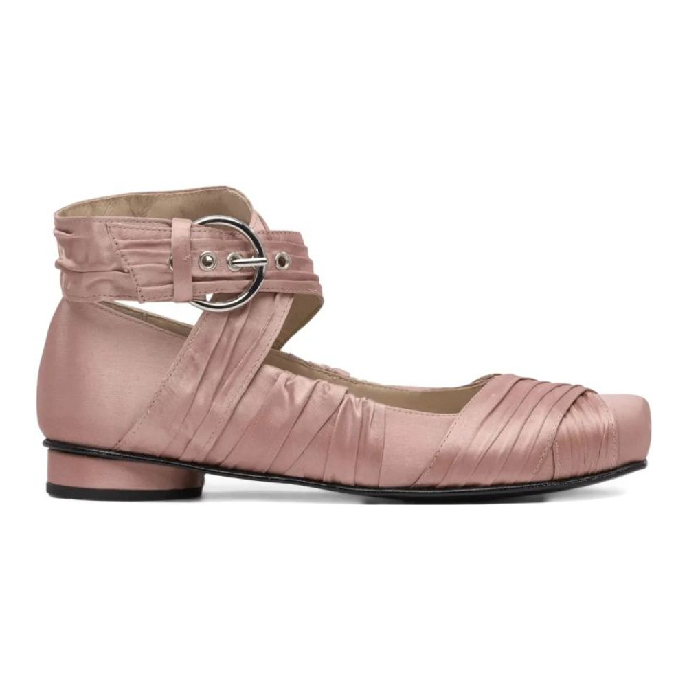 Ballerines 'Volant Pleated Buckle' pour Femmes
