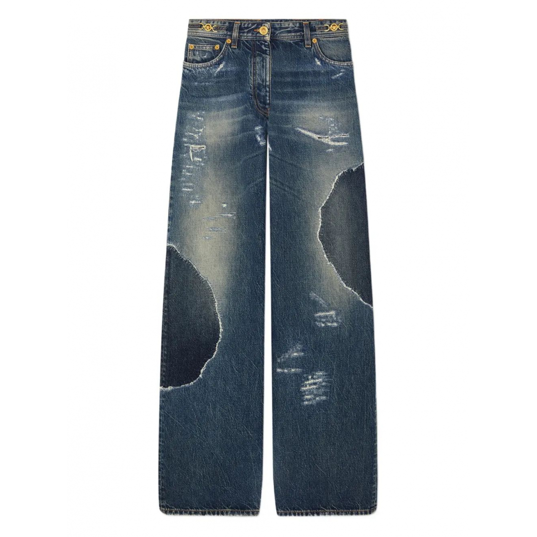 Jeans 'Patchwork Distressed-Effect' pour Femmes