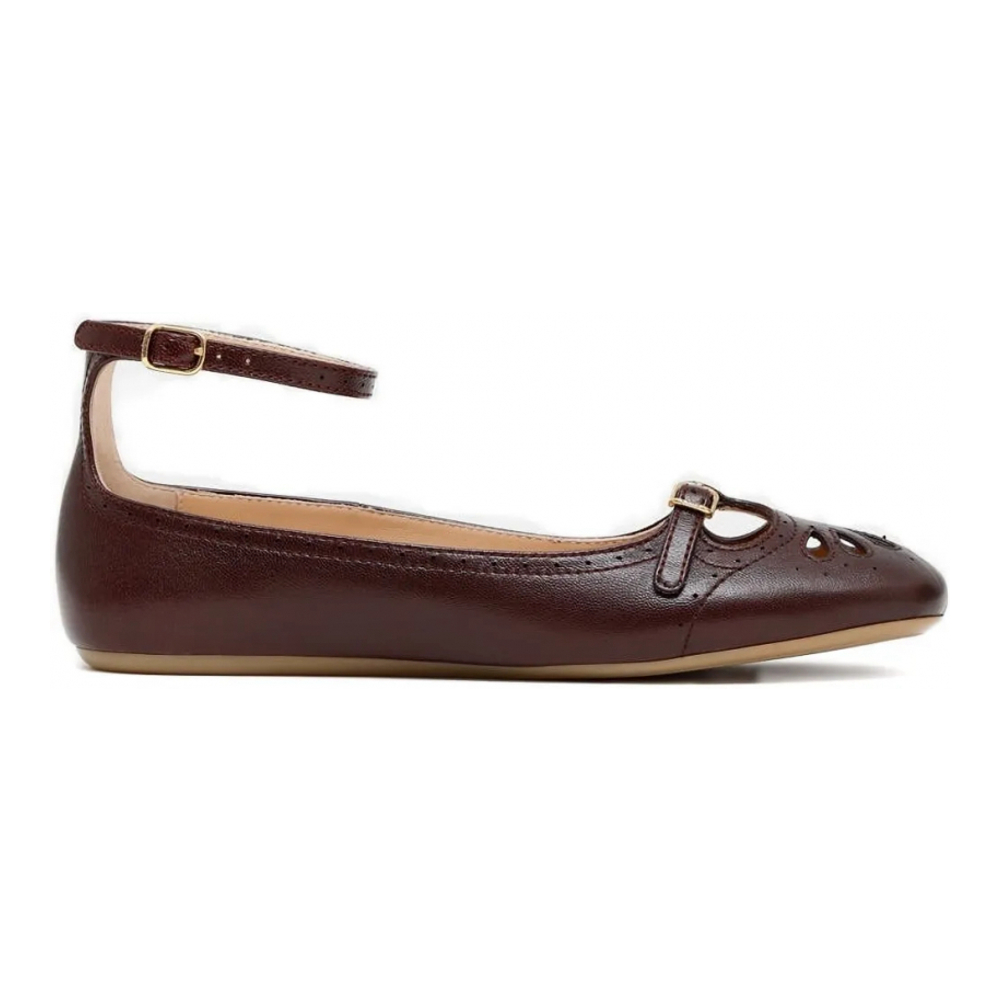 Ballerines 'Ankle-Strap Perforated' pour Femmes