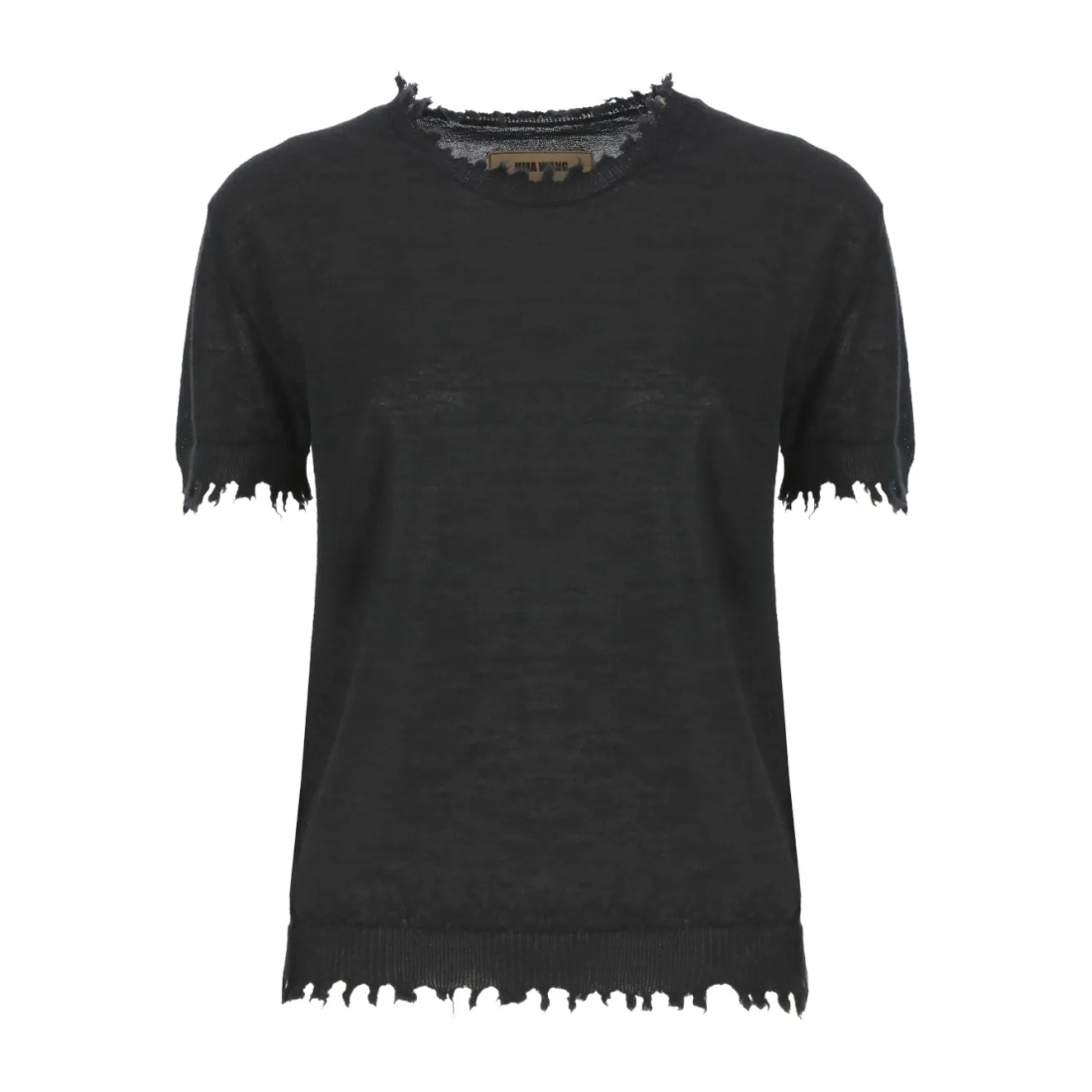 Top à manches courtes 'Frayed-Edge' pour Femmes