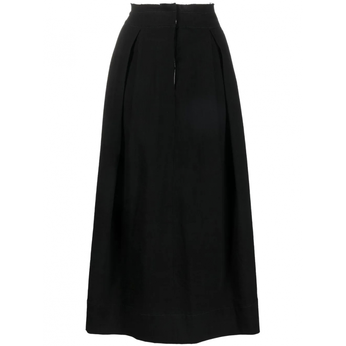 Jupe Midi 'Raw-Edge Pleated' pour Femmes