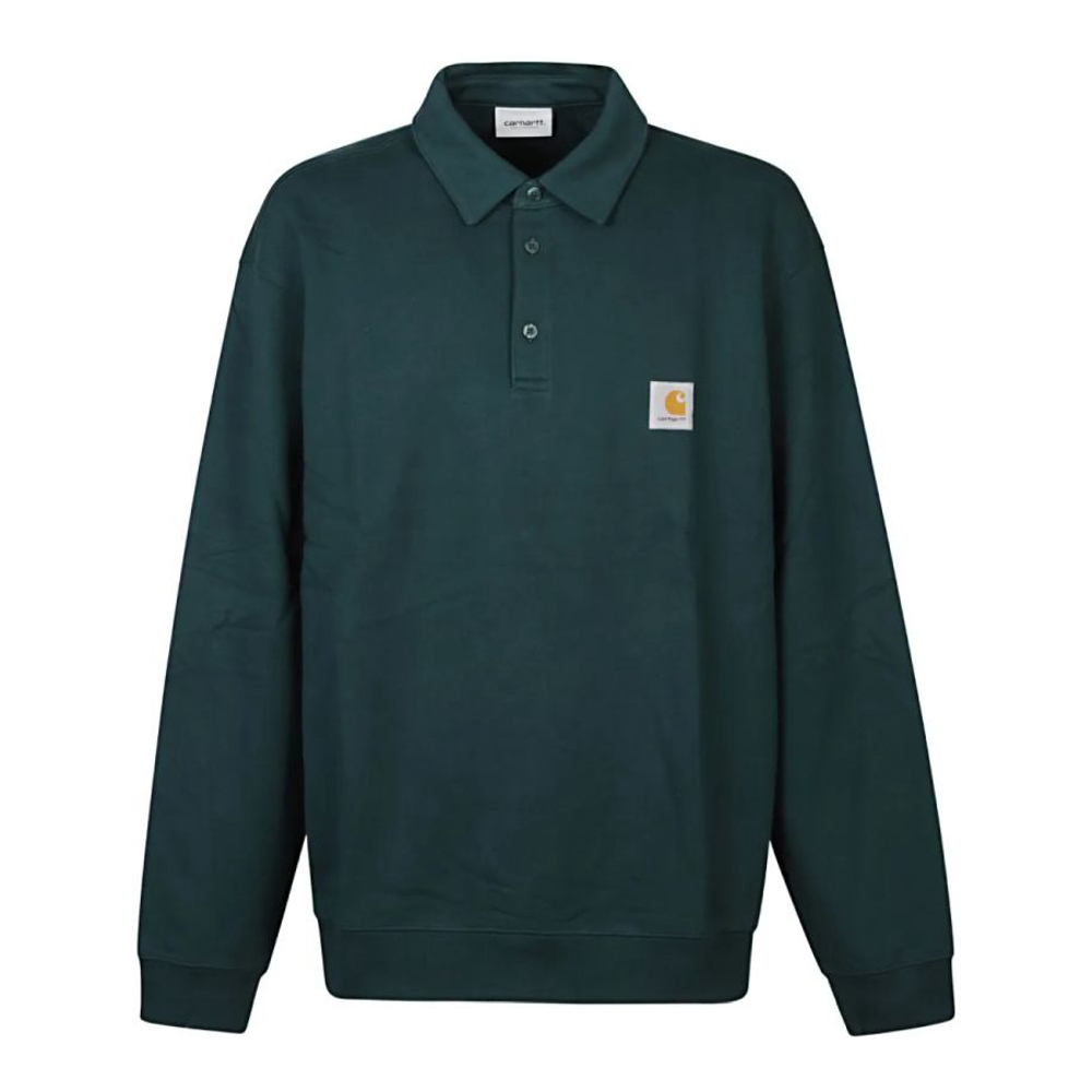 Polo manches longues 'Logo-Patch' pour Hommes