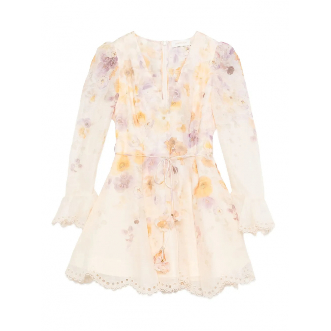 Women's 'Embroidered Lace-Trimmed' Mini Dress