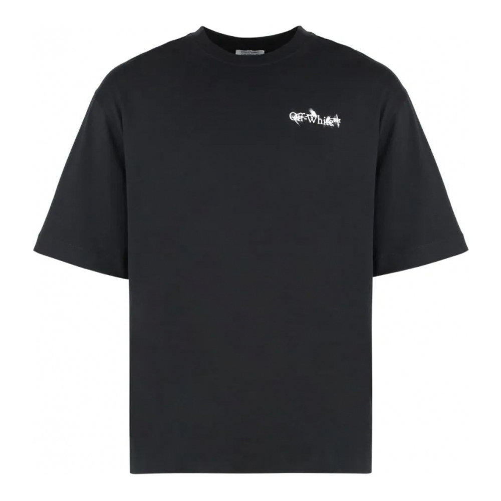 'Floral-Print Crew-Neck' T-Shirt für Herren