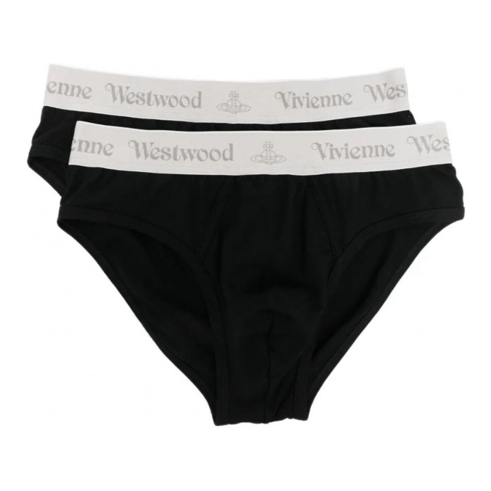 'Logo-Waistband' Unterhose für Herren - 2 Stücke