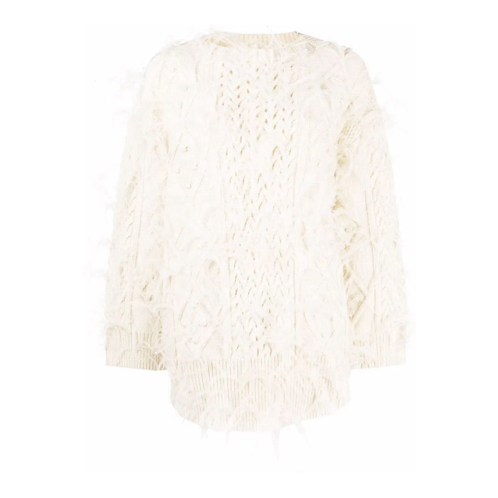 Women's 'Feather-Embellished' Sweater