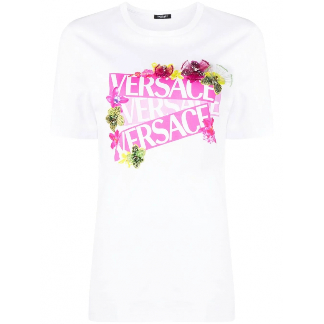 T-shirt 'Floral Logo-Print' pour Femmes