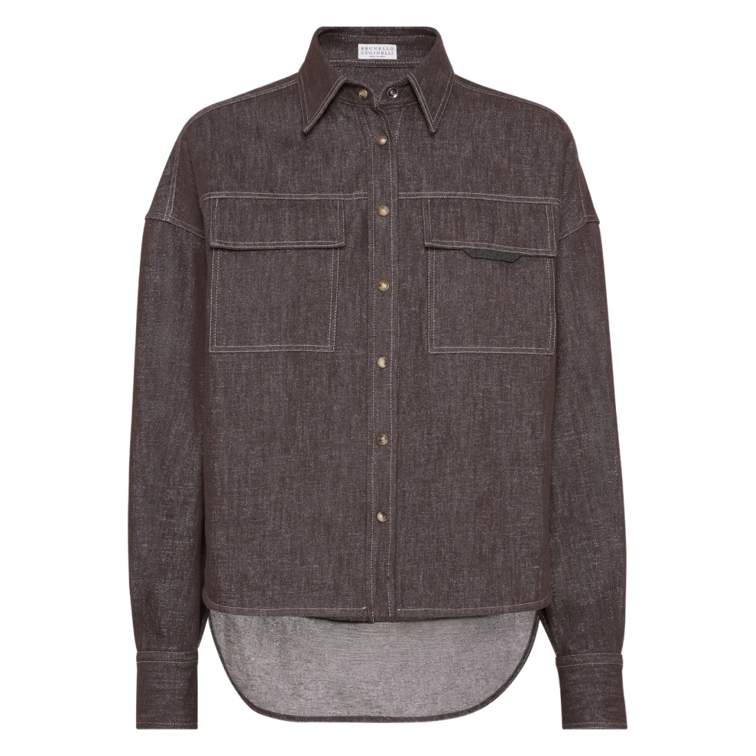 Chemise 'Shiny Flap Detail' pour Femmes