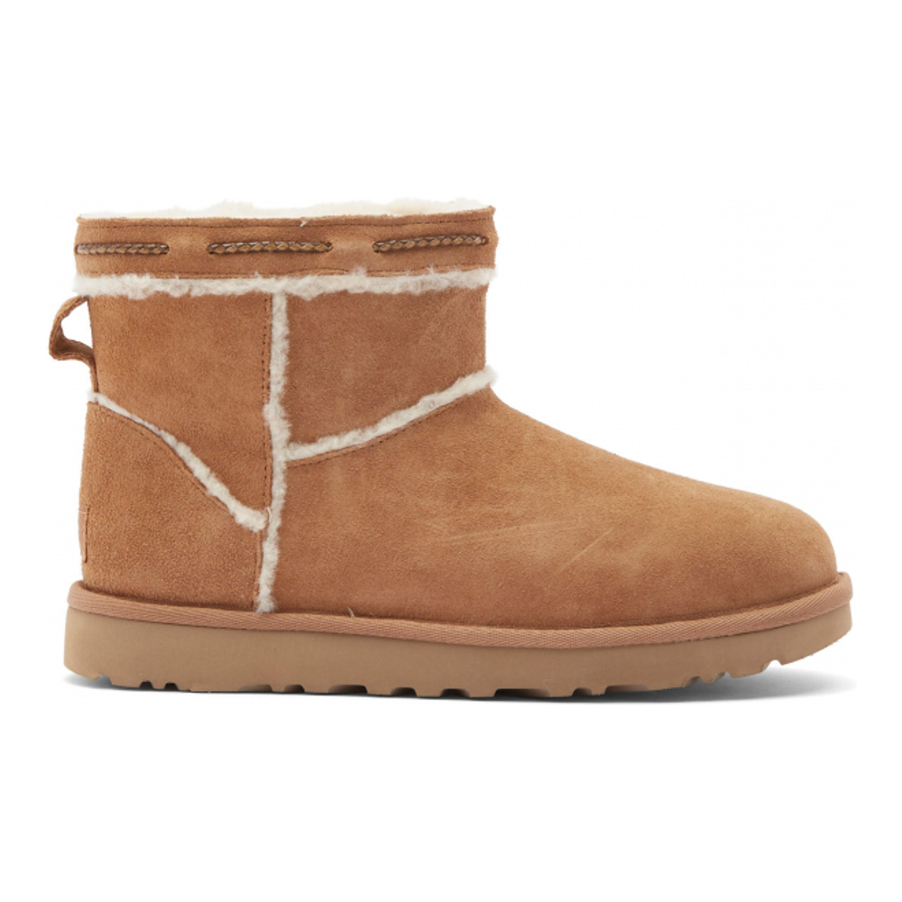 Bottines 'Classic Mini Shearling Braid Trim' pour Femmes