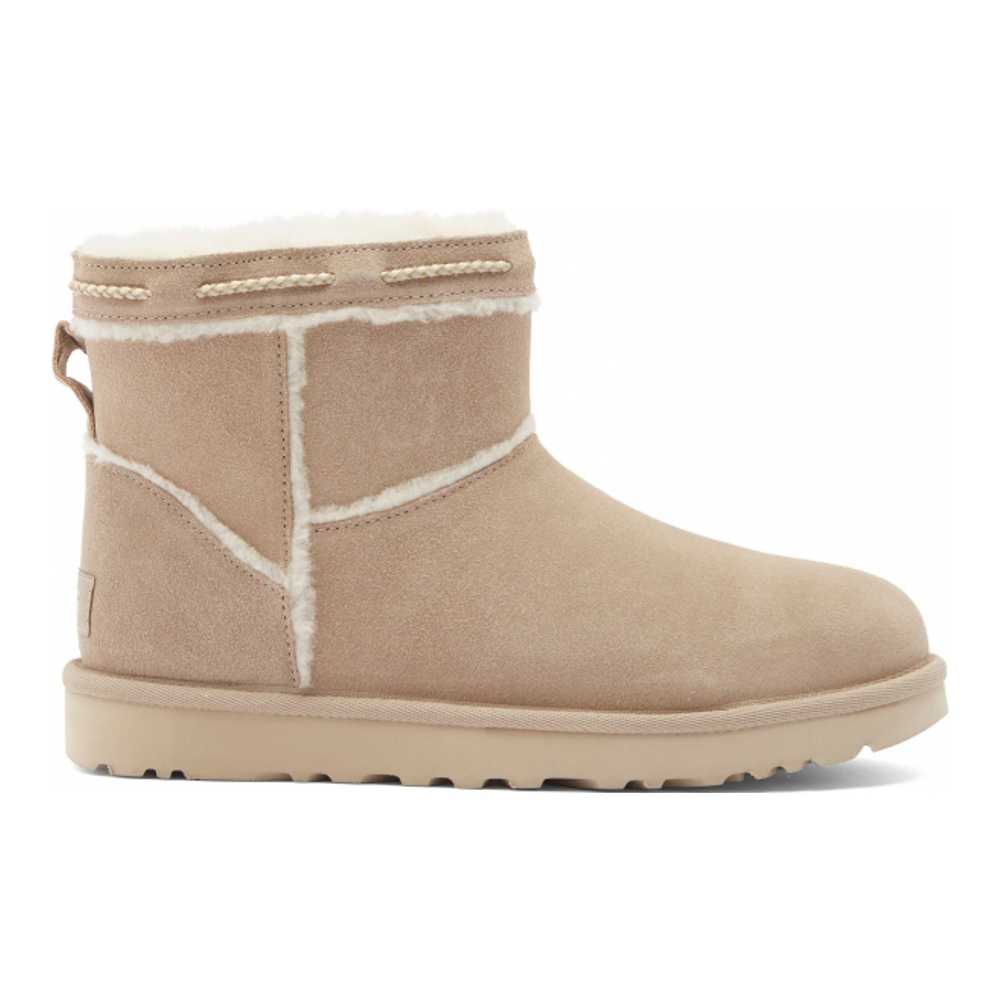 Women's 'Classic Mini Shearling Braid Trim' Ankle Boots