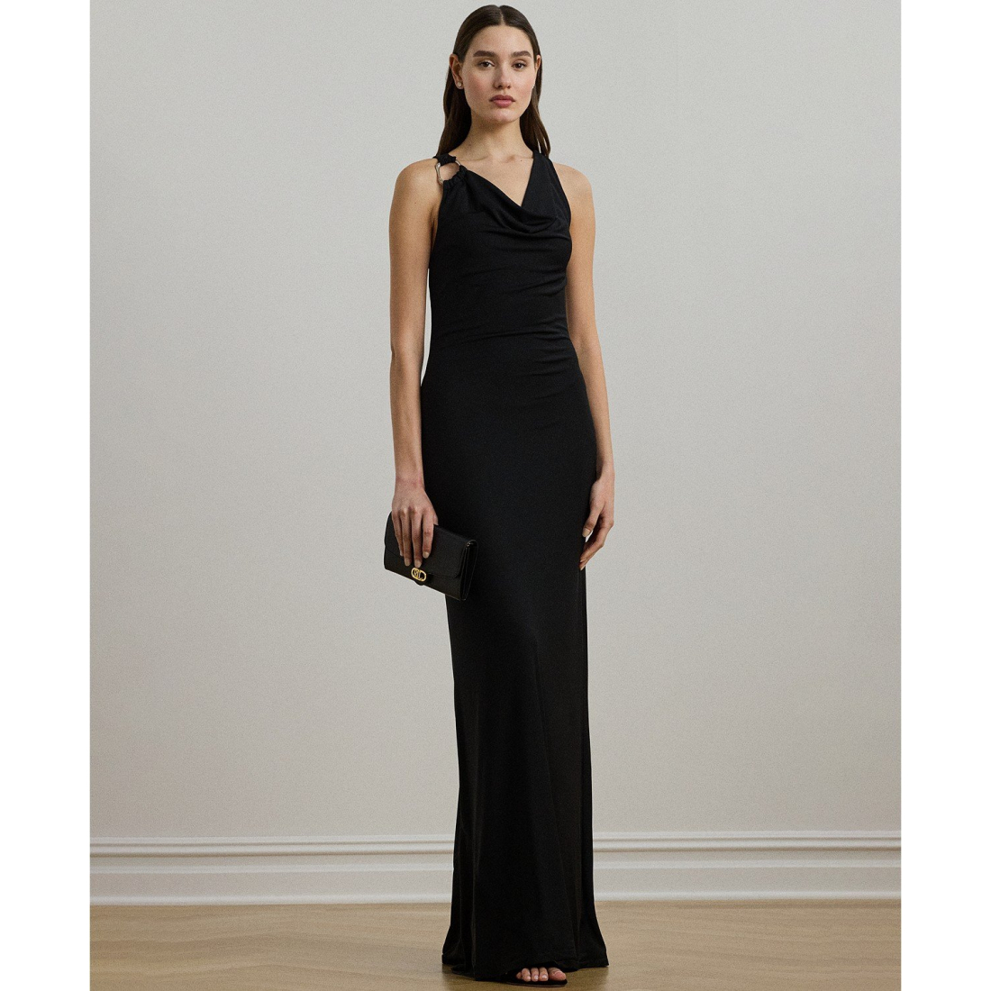 Women's 'Ring-Trim Jersey Cowlneck Gown'