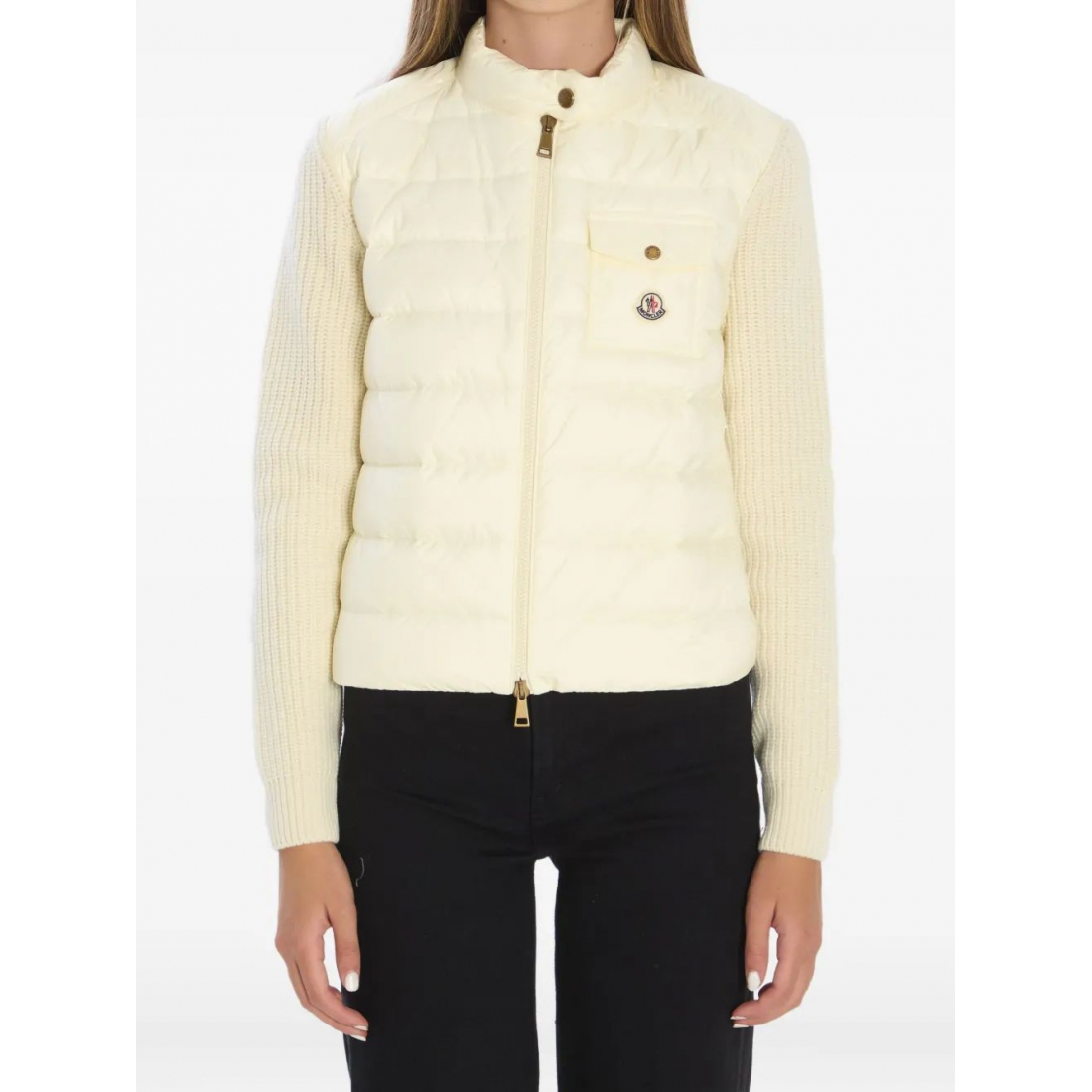 Women's 'Padded-Front Chest-Pocket' Cardigan