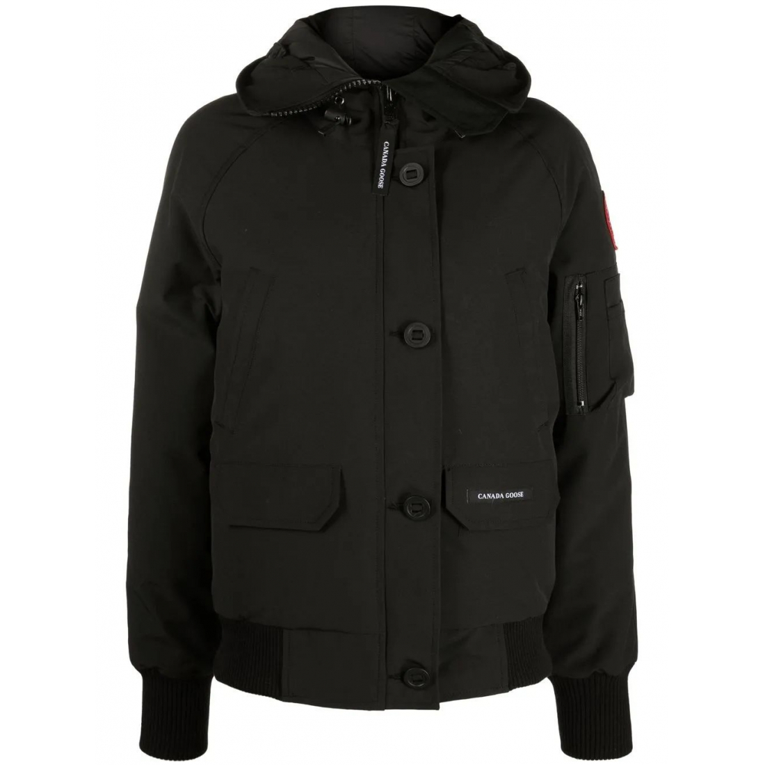 Doudoune en plumes 'Logo-Patch Hooded' pour Femmes