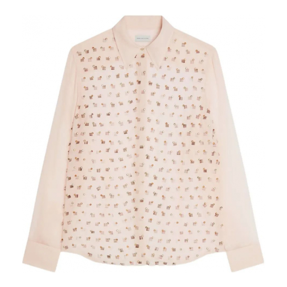 Chemise 'Rhinestone-Embellished' pour Femmes