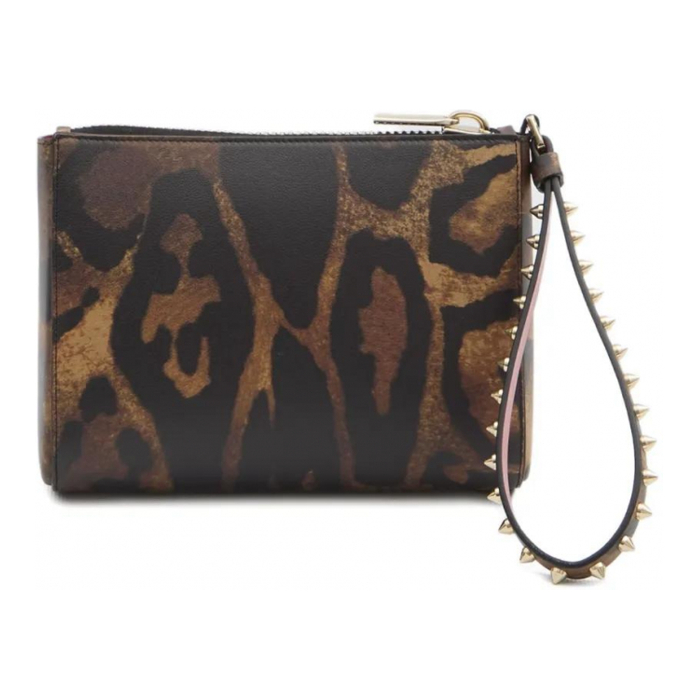 Pochette 'Cabata Leopard-Print Stud-Embellished Mini' pour Femmes