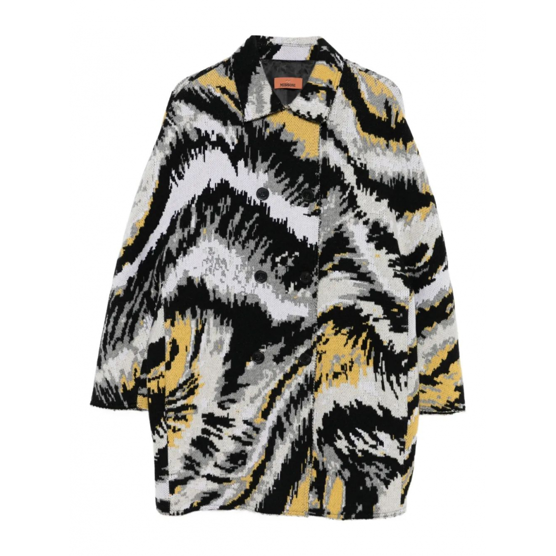 Manteau 'Abstract-Pattern Double-Breasted' pour Femmes