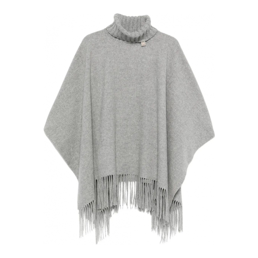Poncho 'Turtleneck Fringe' pour Femmes