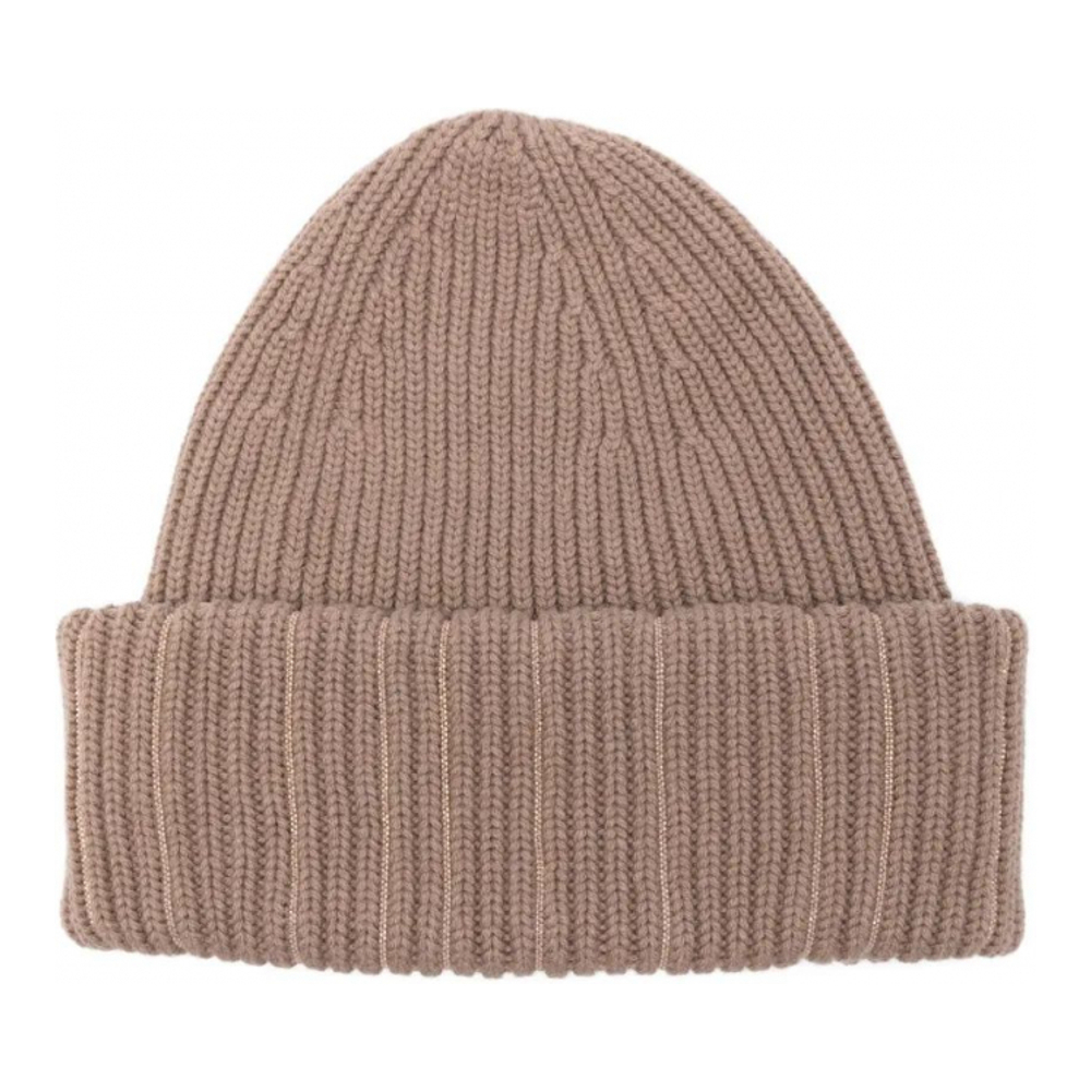 Bonnet 'Ribbed Metallic-Thread' pour Femmes