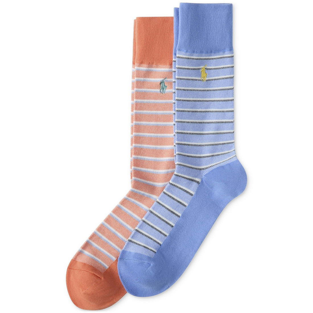 '2-Pk. Oxford Stripe Slack Socks' pour Hommes