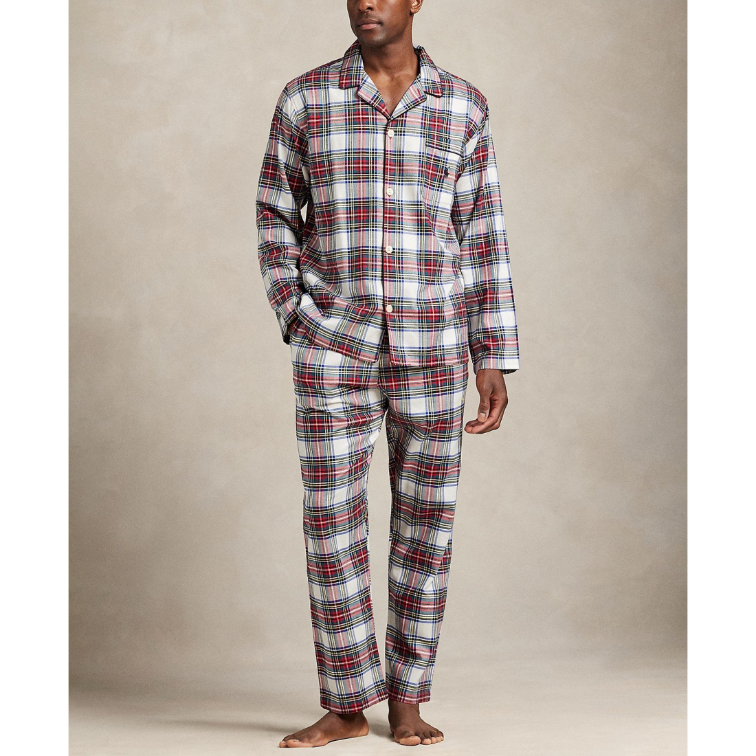 '2-Piece Stewart Plaid Sleepwear Set' pour Hommes