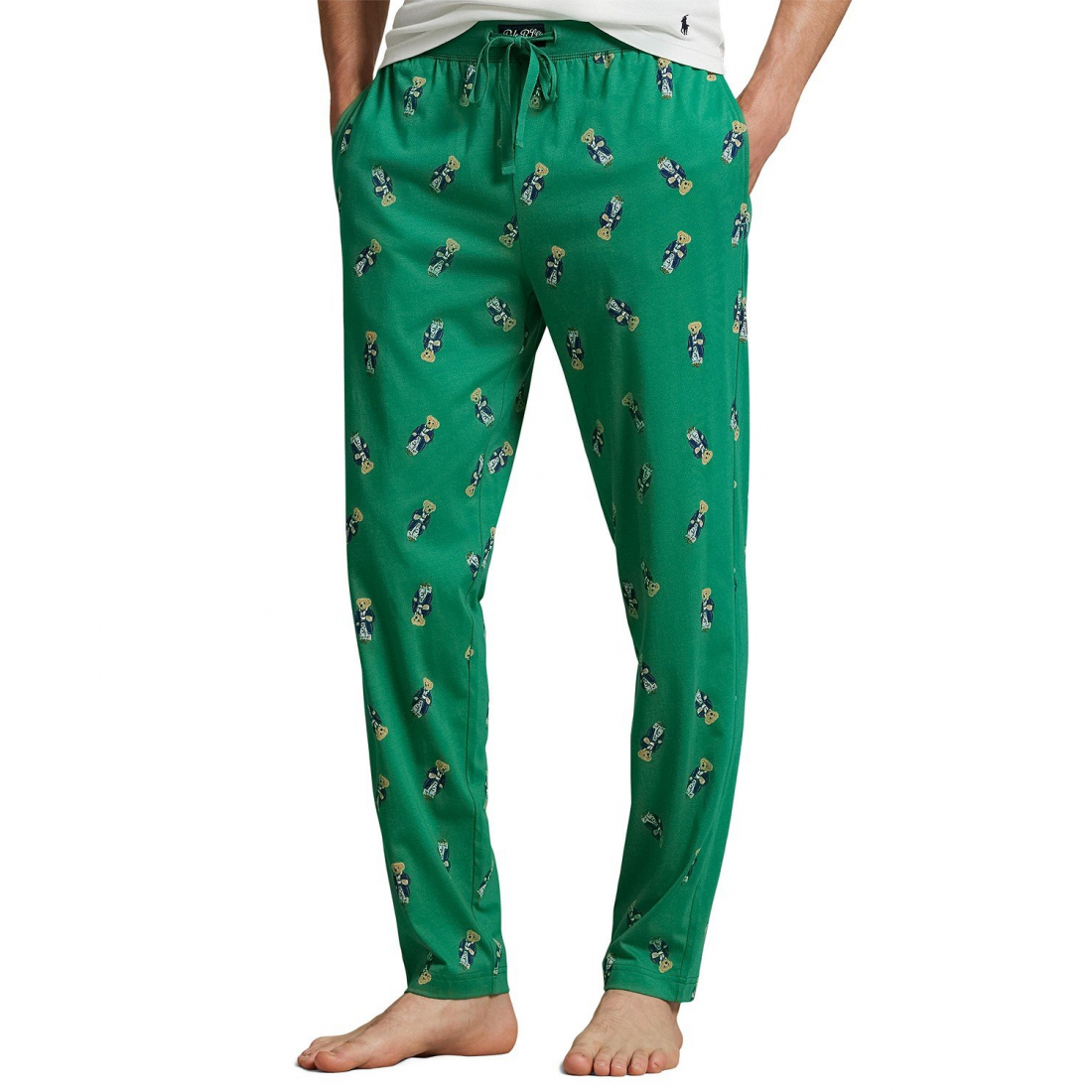 'Rib Waistband Bear Knit Pajama Pants' pour Hommes