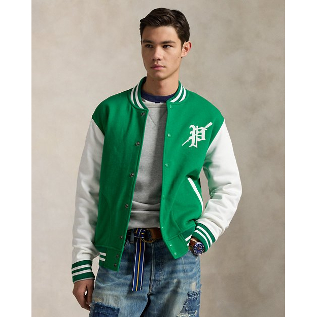 'Fleece Graphic Baseball Jacket' pour Hommes