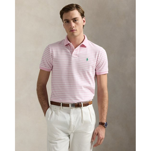 'Classic Fit Striped Mesh Polo Shirt' pour Hommes